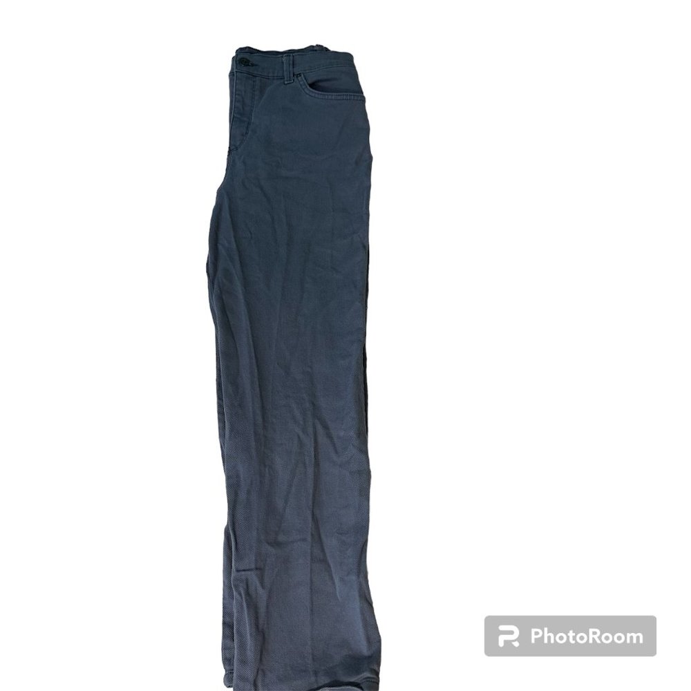 Blue corduroy-style jeans